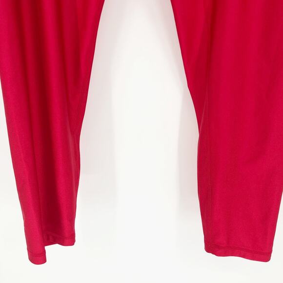 DKNY Womens Athletic Leggings XL Red High Waist 7/8 Length Pockets NWT - Picture 5 of 12